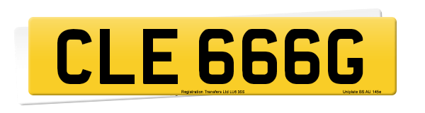 Registration number CLE 666G